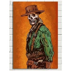 Картина по номерам Скелет Ковбой - 9028 В 60x40