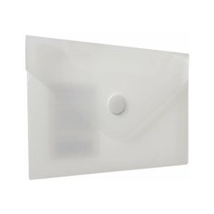 Папка-конверт на кнопке Brauberg (А7, 74х105мм, 180мкм, пластик) матовая (227325), 20шт.