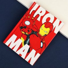 Блокнот А6, 40 листов в твёрдой обложке, Железный человек, Мстители Marvel
