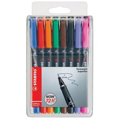 STABILO Набор маркерных ручек OHPen UNIVERSAL, 8 шт. (841/8), разноцветный, 8 шт.