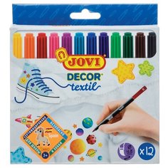 JOVI Набор фломастеров "Decor textil" (1410), ассорти, 12 шт.