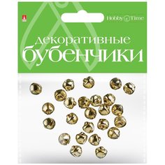 Набор декоративных элементов "Бубенчики №4", 8 мм, цвет: золото, арт. 2-404/04 Альт