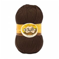 Пряжа Adelia "OLIVIA" 60% акрил, 40% шерсть №22 коричневый - 5 мотков по 100 г