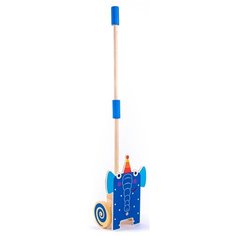 Каталка-игрушка Gulliver Слон Ду-Ду (20WWT01E), синий/бежевый