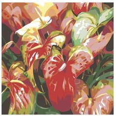 Картина по номерам, "Живопись по номерам", 72 x 72, F20, цветы, живопись, акварель, Дэррил Тротт