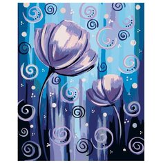 Картина по номерам, "Живопись по номерам", 100 x 125, F53, цветы, маки, иллюстрация, картина, волшебство, линии