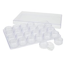 5AS-300 Контейнер для мелочей с 24 баночками 24х16х2.5см Айрис