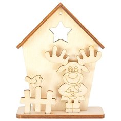Заготовка для декорирования "Mr. Carving" ВД-964 Композиция "Домик лосика" фанера 11х8,5х3 см .