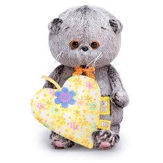 Мягкая игрушка BudiBasa Кот Басик BABY с желтым сердечком (20см) (в подарочной коробке) BB-055, (ООО "МПП")