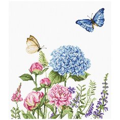 Набор для вышивания «Летние цветы и бабочки», 21x25 см, Luca-S