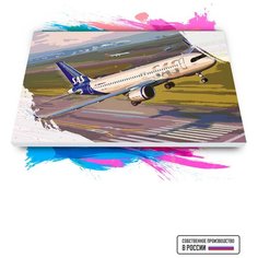 Картина по номерам на холсте Airbus A320 Neo, 100 х 150 см Красиво Красим