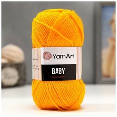 Пряжа "Baby" 100% акрил 150м/50гр (586 желтый)./ В упаковке: 5 Yarn Art