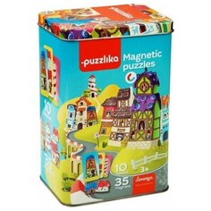 Пазл PUZZLIKA Магнитные пазлы-игра "Домики", 41 деталь арт. 13470