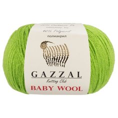 Пряжа GAZZAL Baby Wool, 40 % мериносовая шерсть, 20 % кашемир, 40 % акрил, 50 г, 175 м, 5 шт., 821