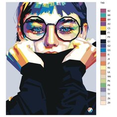 Картина по номерам Т 40 "Пиксельный арт девушки", 40х50 см Brushes Paints
