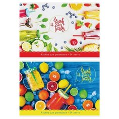 Альбом для рисования 24л, А4, на склейке ArtSpace "Стиль. Bright & Sweet" Спейс
