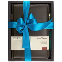 Набор подарочный Bruno Visconti "POLO" (ежедневник недатированный, цветной срез, серый А5 и ручка шариковая подарочная), Арт. 3-515/06-2