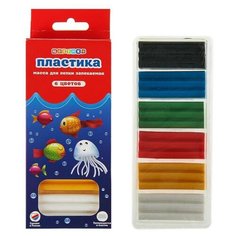 Набор пластики-полимерной глины "Цветик", 6 цветов, 120 г Невская палитра