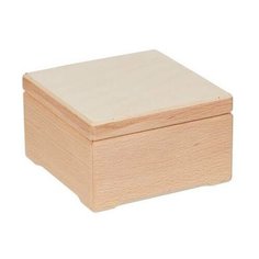 Mr. Carving Заготовка для декорирования Шкатулка квадратная БУК-02, бежевый