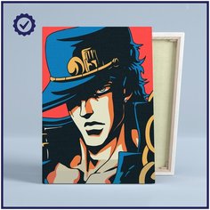 Картина по номерам, холст на подрамнике - Аниме Джотаро Куджо - p53971 RED Panda