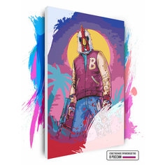 Картина по номерам на холсте Hotline Miami, 100 х 150 см Красиво Красим