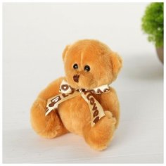 Мягкая игрушка "Мишка с бантом", цвета микс Нет бренда