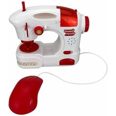 Швейная машина для девочки, детская бытовая техника, со светом и звуком, на батарейках, размер машинки - 16 х 6,5 х 15 см. Yar Team