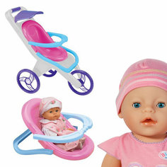 Кукла Коляска для кукол 3-в-1 (переноска, стульчик для кормления) American Plastic Toys