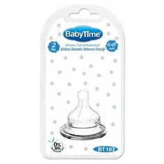 БебиТайм соска силиконовая с широким горлышком №2 Baby Time