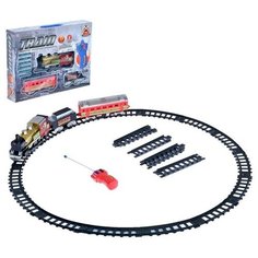 Железная дорога «Скорый поезд», радиоуправляемая, работает от батареек, световые и звуковые эффекты Лесная Сказка