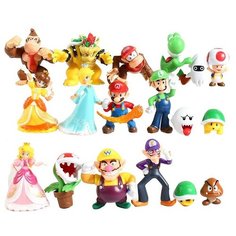 Набор из 18 мини фигурок "Супер Марио"- Super Mario Noname