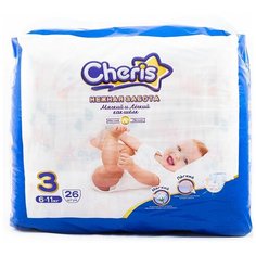 Детские подгузники Cheris размер М (6-11кг.), 26 шт./уп.
