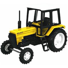 Коллекционная модель, Трактор, Машинка детская, игрушки для мальчиков, металлический, желтый, масштаб 1/43, в подарок, размер - 10 см Ярик