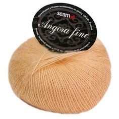 Пряжа Seam Angora Fine Цвет. 141118, оранжевый, 2 мот, мохер - 50%, нейлон - 50%