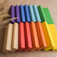 Кубики Детские Большие Конструктор Брусочки Деревянные Набор Лавка Гудвина