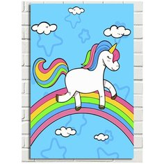 Картина по номерам Единорог на радуге (пони, детская) - 8491 В 60x40