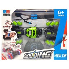 Машинка перевёртыш дрифт с управлением Жестами Skidding RC Stunt Car. Машина дрифт на радиоуправлении зелёная Нет бренда