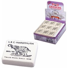 Ластик KOH-I-NOOR "Слон" 300/30, 35,5х28,5х10 мм, белый, прямоугольный, натуральный каучук, 0300030029KDRU Комплект : 6 шт .