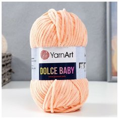 Пряжа "Dolce Baby" 100% микрополиэстер 85м/50 гр (773 персик), 1шт Yarn Art