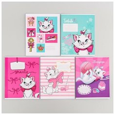 Тетрадь 12 листов в клетку "Коты-аристократы. Кошечка Мари", микс, 20 штук Disney