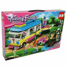 Конструктор Френдс Лесной дом на колесах и парусная лодка / Friends 7026 / 452 детали Leduo