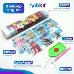 Алмазная мозаика HOBKIT "Звездный Йода 30х40 " 40х30 размер холста,