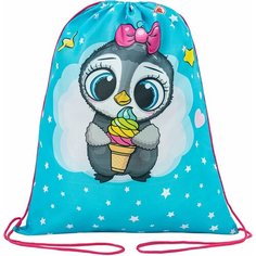 Мешок для обуви пифагор, 1 отделение, 40х32 см, "Smart penguin", 271602 Комплект : 2 шт .
