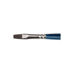 Кисть Roubloff "Premium", белка микс, плоская, ручка синяя короткая, №14
