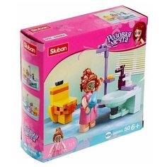 Конструктор Розовая мечта «Ванная комната», 50 деталей Sluban