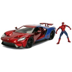 Набор Hollywood Rides Машинка с Фигуркой 2.75" 1:24 2017 Ford GT W/Spiderman Figure 99725 Jada Toys