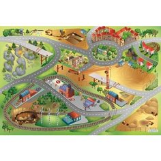 Игровой коврик 150х100 см Строим город , не скользит, Achoka Бельгия