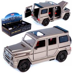 Машинка металлическая XLG 1:24 «Mercedes-Benz G-class Brabus» M929Y 20 см. инерционная, свет, звук / Серый