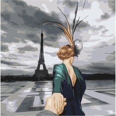 Картина по номерам Следуй за мной. Прошлое. Париж на стену Палитра забав