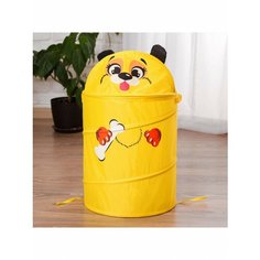 Корзина для игрушек «Собачка с косточкой» с ручками и крышкой нет бренда